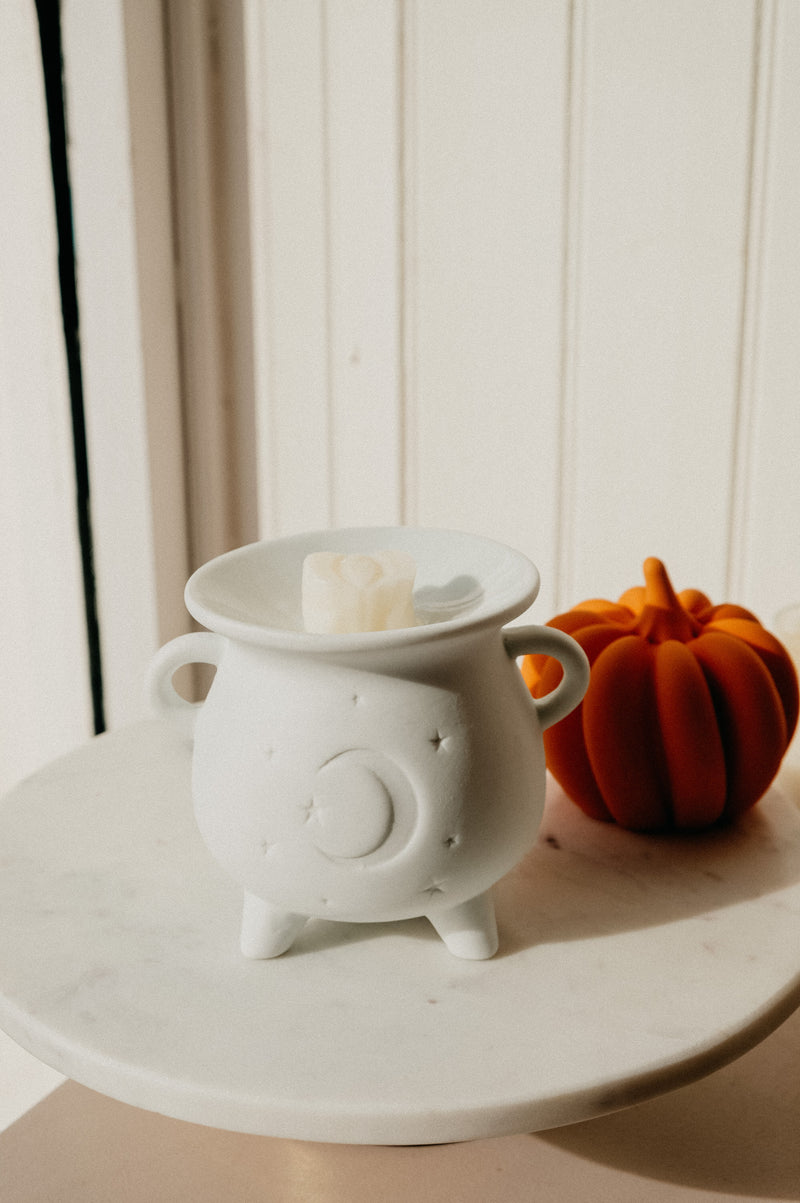 Moon and Star Cauldron Wax Melt Burner